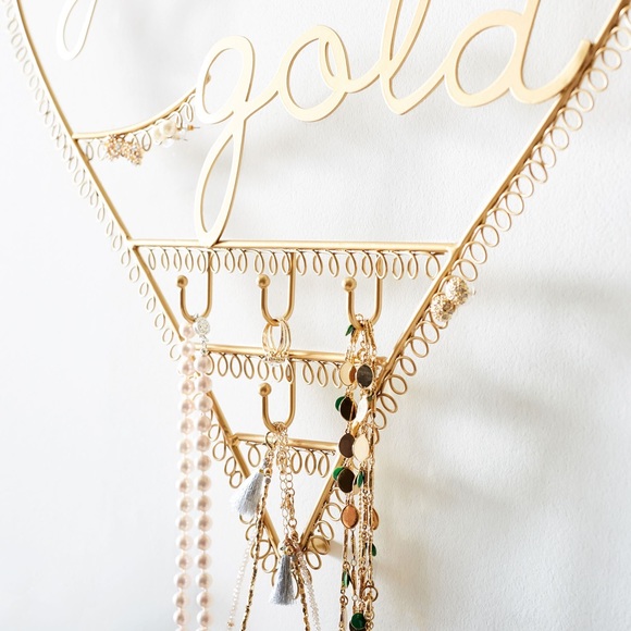 Pottery Barn Teen Gold Tone Metal Wire Wall “You are gold” text Jewelry Display - Picture 2 of 16